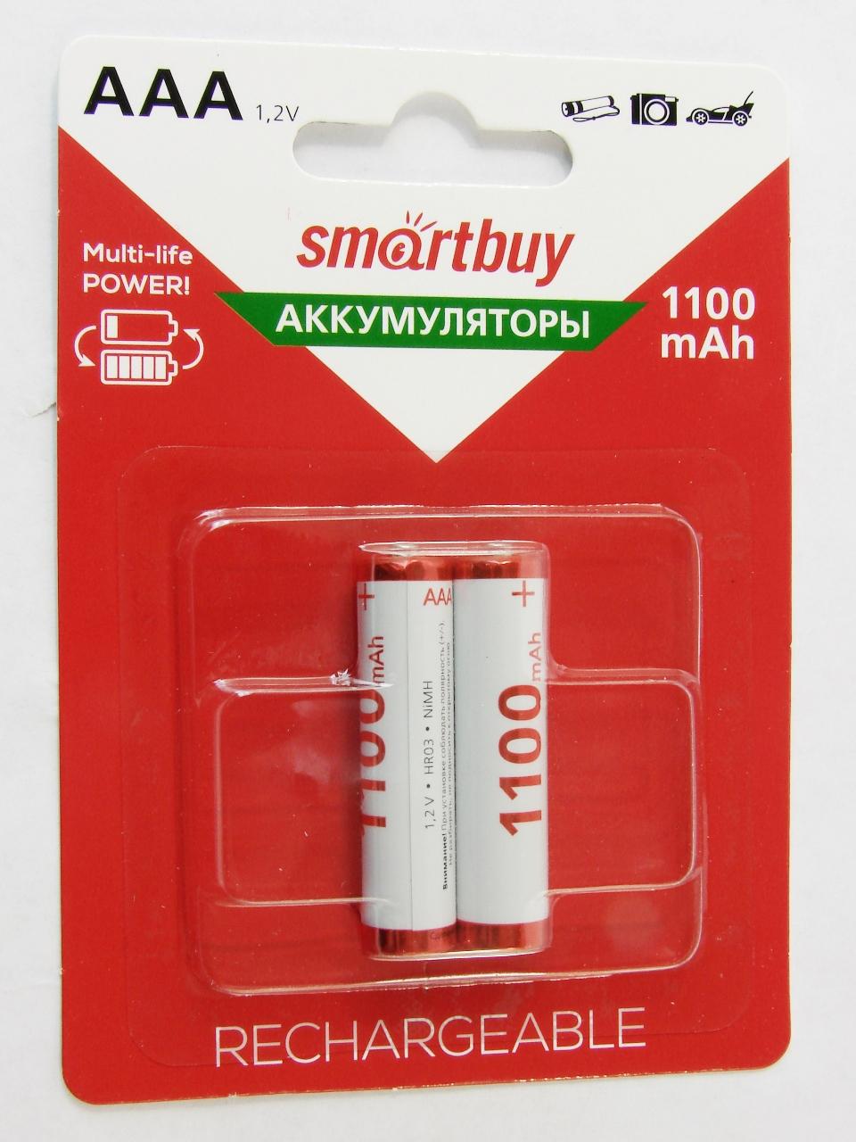 Аккумулятор Smartbuy NiMh AAA 1100 mAh