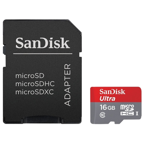 Флеш карта microSD 16GB Sandisk Micro SDHC Class 10